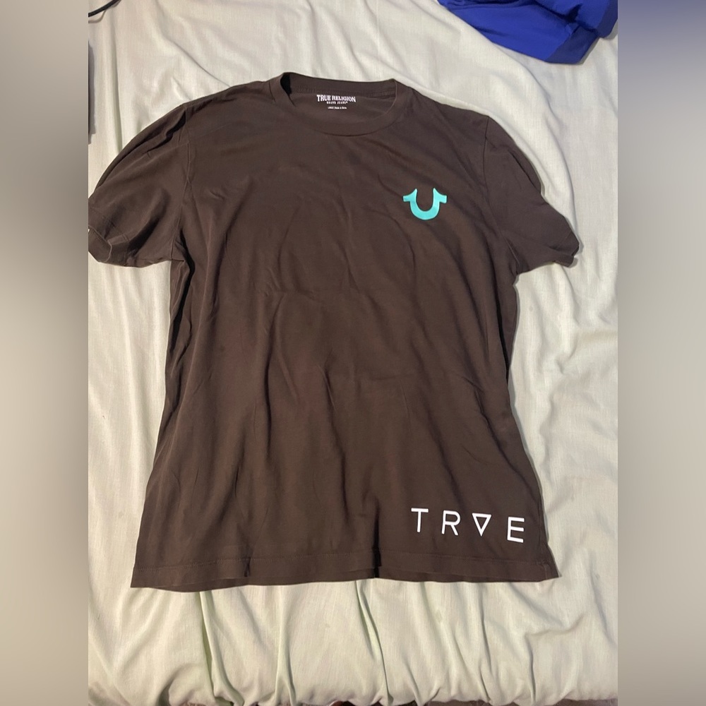 True religion brown shirt size large